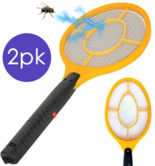 Bug Zapper Tennis Racquet 2-Pack - PulseTV