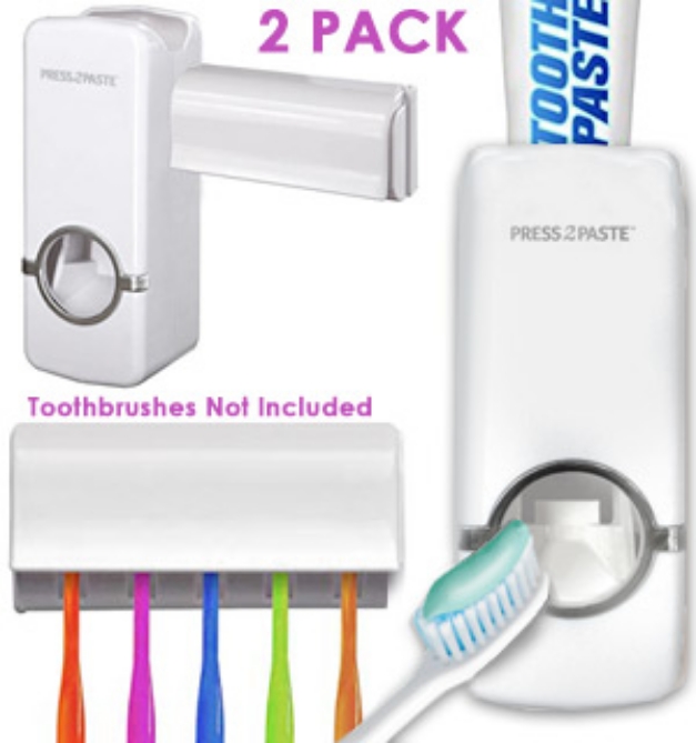 Picture 6 of Press2Paste and Toothbrush Holder - VALUE 2-Pack