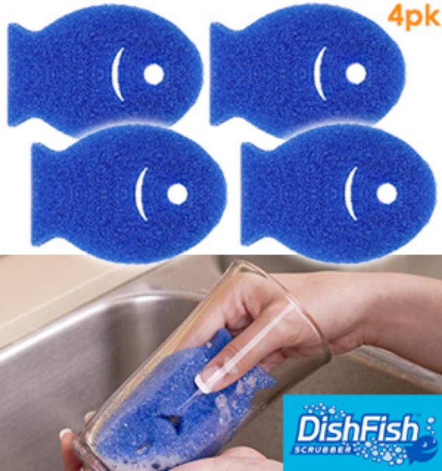 Picture 11 of DishFish No-Scratch Scrubber Sponge 4pk