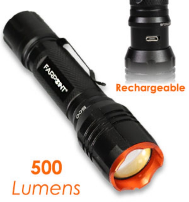 Picture 5 of Farpoint 500 Lumen LED Rechargeable Flashlight