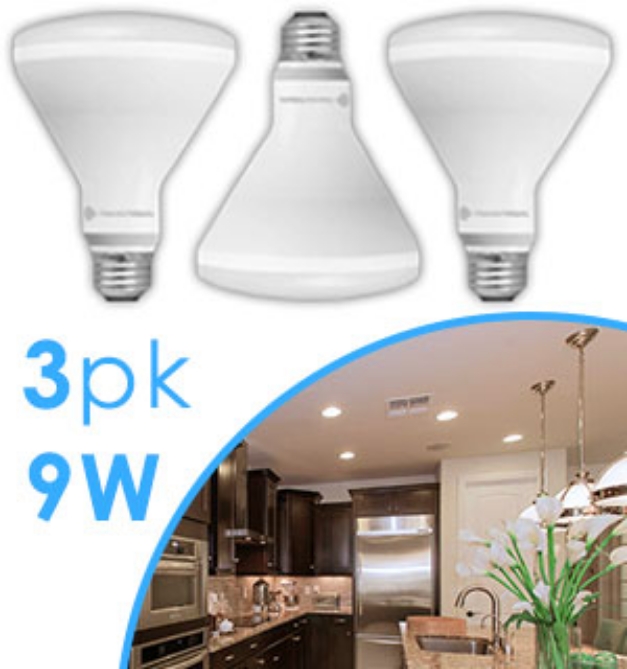 Picture 4 of Member's Mark 9W Dimmable BR30 LED Soft White Bulbs - 3Pk