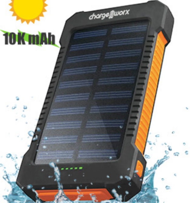 Picture 7 of 10,000mAh Solar-Powered Charge Bank with LED Flashlight