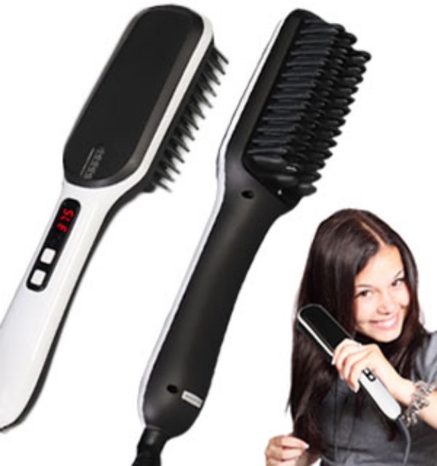 Picture 6 of 2-in-1 Ionic Hair Brush and Straightener with LCD Digital Temperature Display