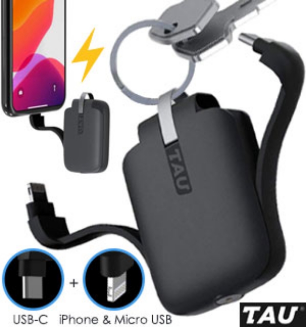 Picture 7 of Tau Portable Power Bank: The Always Charged Universal Keychain