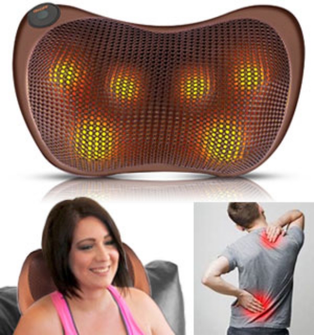 Picture 5 of Heated Shiatsu Massage Pillow For Home And Car
