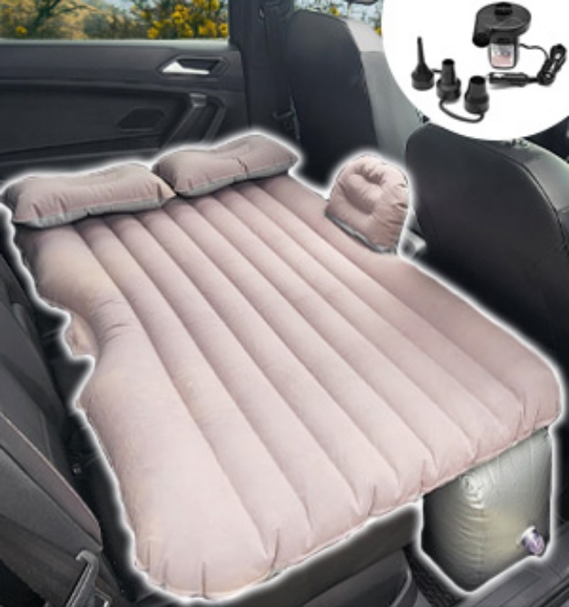 Picture 1 of 4-Piece Car Inflatable Mattress Kit with Electric Air Pump
