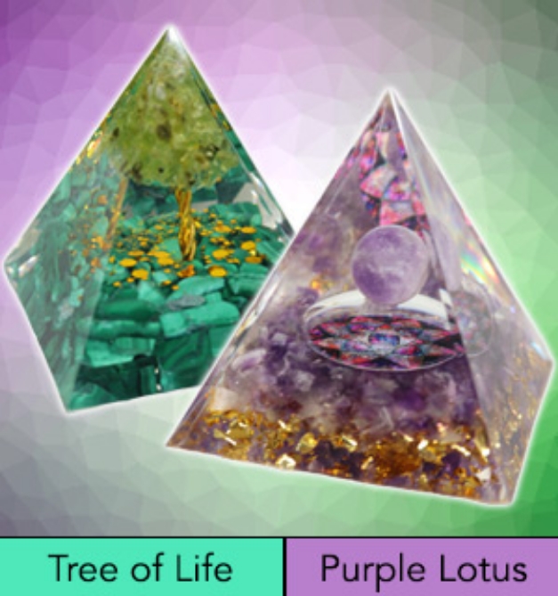 Picture 1 of Crystal Chakra Energy and Healing Orgone Pyramids