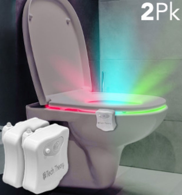 Picture 1 of Color Changing LED Toilet Light - 2-Pack
