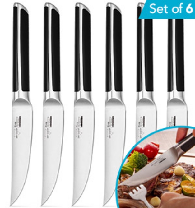 Picture 1 of German Stainless Steel Steak Knives: Set of 6