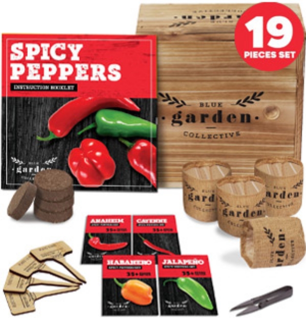Picture 1 of Spicy  Non-GMO Pepper Seed Starter Kit -  Everything You Need Is Included!