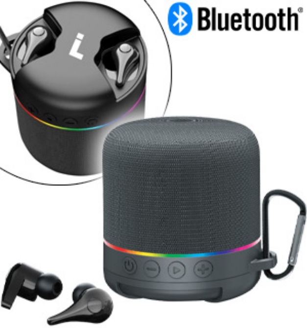 Picture 1 of 2-in-1 True Wireless Earbuds and Bluetooth Speaker Combo