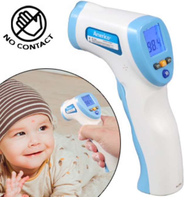 Picture 1 of Fast and Accurate Infrared Forehead Thermometer with Memory Function