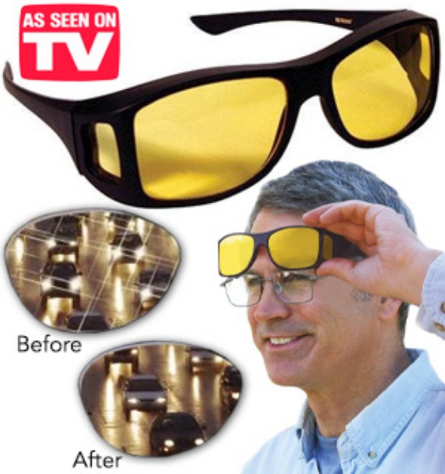 Picture 1 of HD Night Vision Wrap-Around Style Glasses