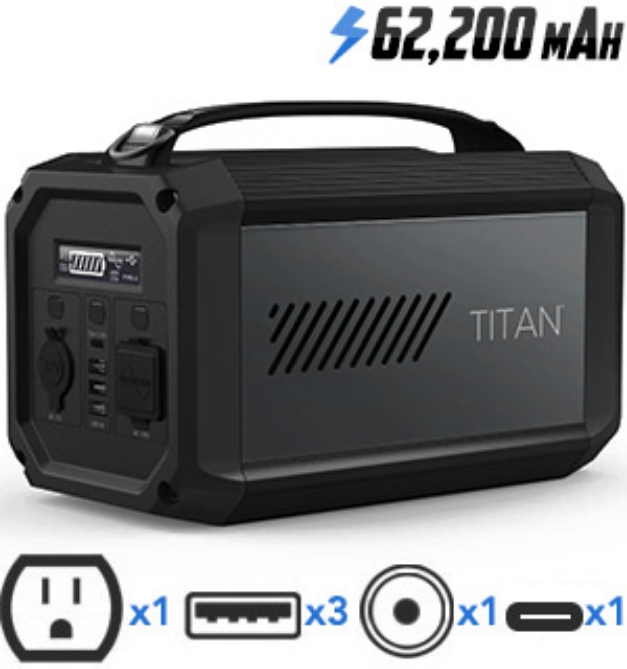 Picture 1 of Titan 62,200 mAh Deluxe Portable Power Station
