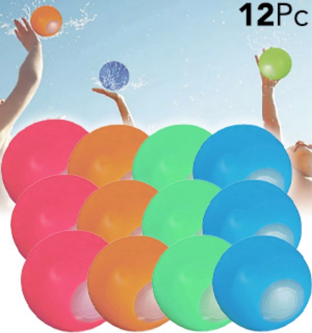 Picture 1 of 12-Pack Amazing Reusable Water Balloons
