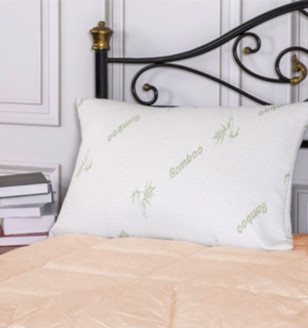 Picture 1 of Quilted Bamboo Queen Pillow - w/ Individual Pieces of Memory Foam Filling