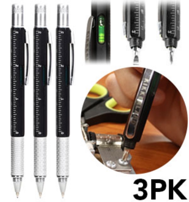 Picture 1 of The  Kikkerland Multi-Tool Pen - Set of 3 Pens