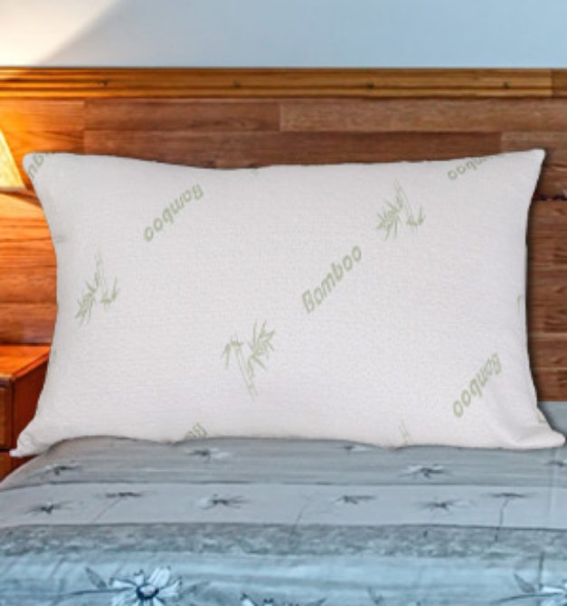 Picture 1 of Quilted Bamboo Luxury KING Pillow w/ Individual Pieces of Memory Foam Filling