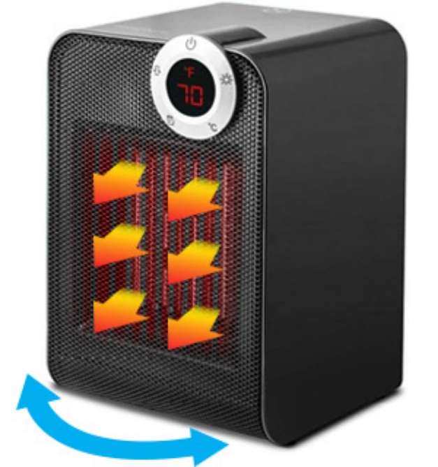 Picture 1 of Touch-Activated Digital Oscillating Space Heater by Modern Home