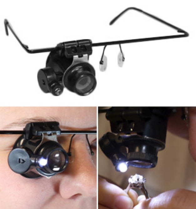 Picture 1 of Hands-Free Jewelers Loupe Glasses