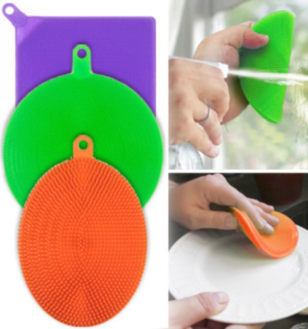 Picture 1 of EZ Squeezee Silicone Scrubber 3pk