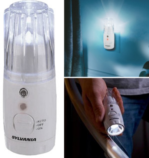 Picture 1 of 3-in-1 LED Power Failure Night Light and Flashlight by Sylvania