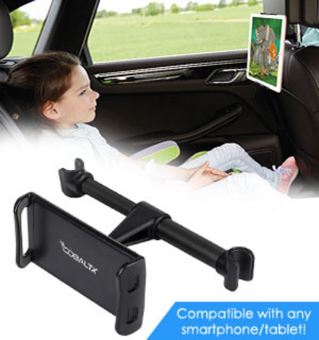 Picture 1 of Adjustable Headrest Mount for Tablets and Phones