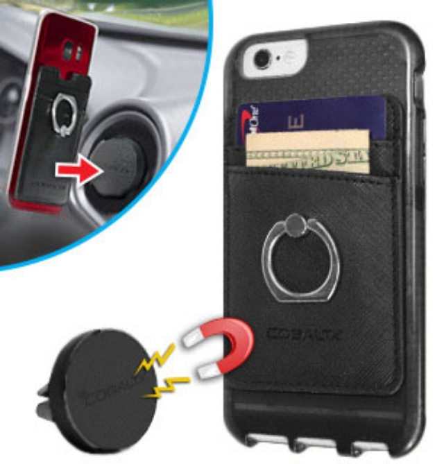 Picture 1 of The 4-in-1 Smartphone Wallet, Ring, Kickstand and Magnetic Car Mount
