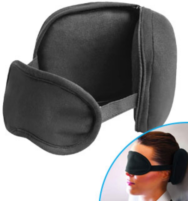 Picture 1 of Super Comfy 2-in-1 Travel Pillow And Eye Mask