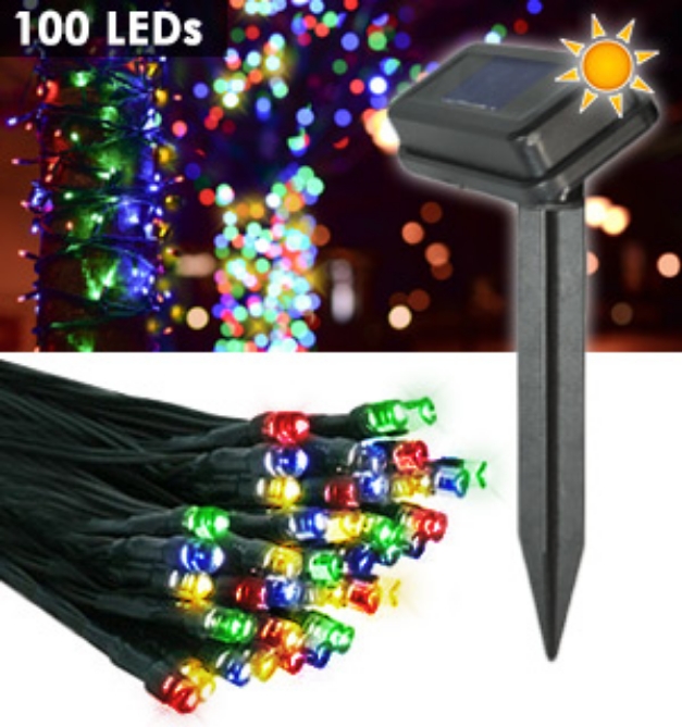 Picture 1 of Multi-color 100LED Solar Strings Lights