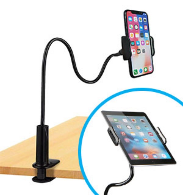 Picture 1 of Hands-Free Universal Adjustable 2 in 1 Smartphone/Tablet Stand