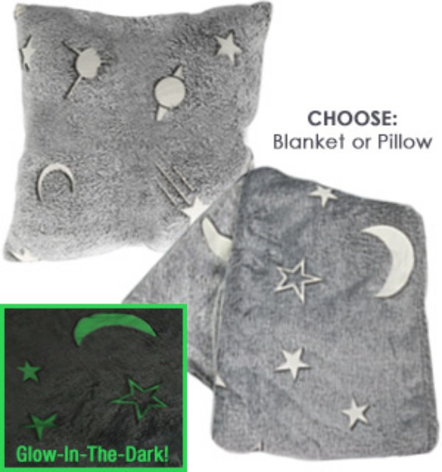 Picture 1 of Glow In The Dark Blanket and Pillow