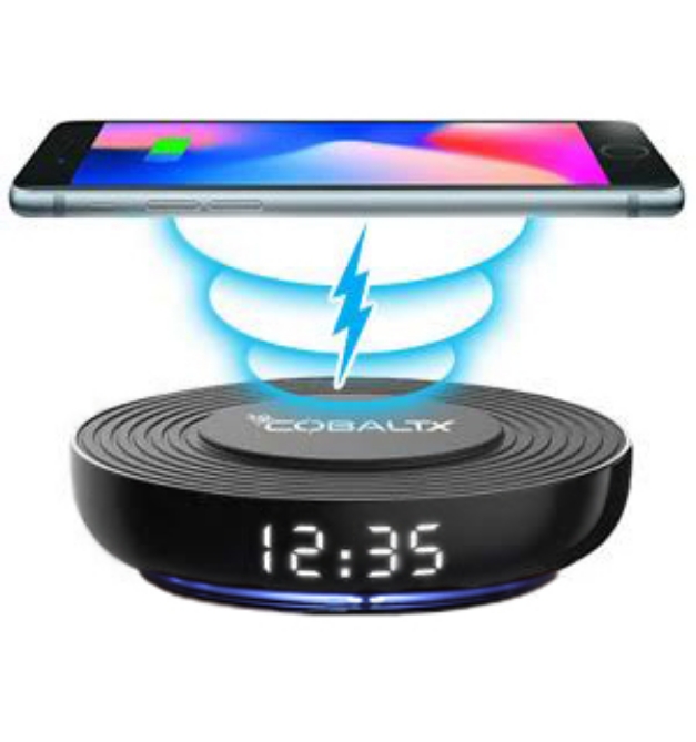 Picture 1 of Wireless Charging Pad with Digital LED Clock by CobaltX