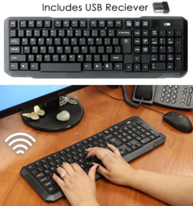 Picture 1 of Smooth Touch Quiet Click Wireless Keyboard