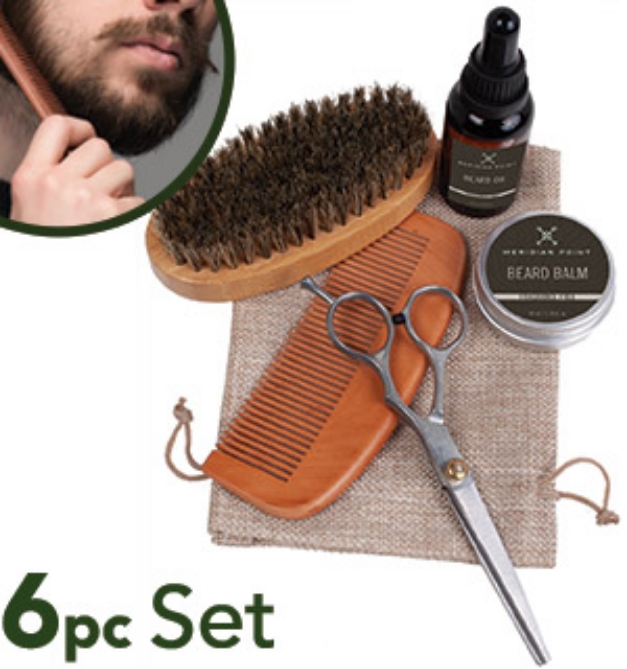 Picture 1 of Men's Complete 6pc Beard Grooming Kit