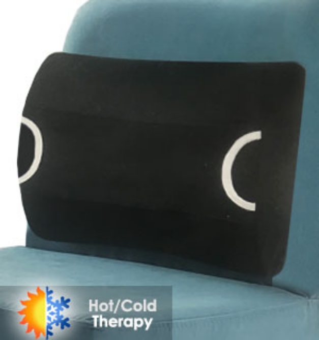 Picture 1 of Lumbar Support Seat Cushion with Hot/Cold Gel Pack
