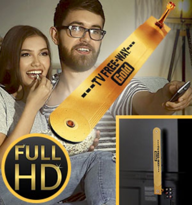Picture 1 of Amplified HD TV Free Way Gold Antenna