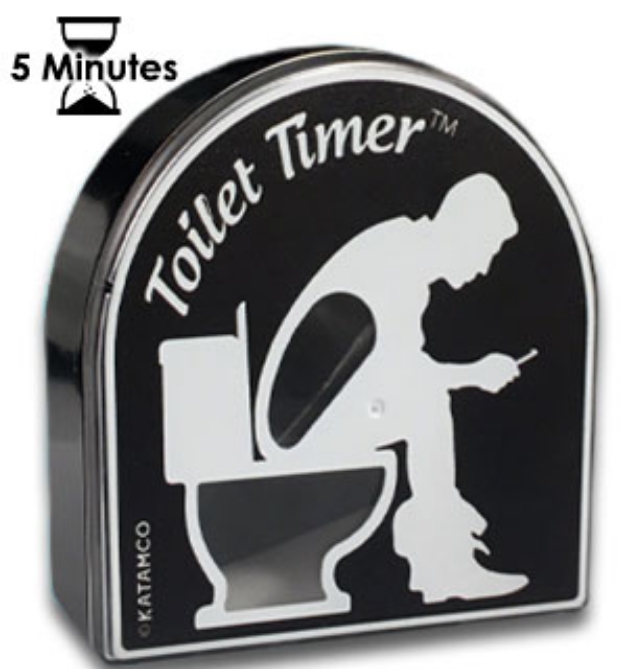 Picture 1 of 5 Minute Toilet Timer for Poo-Crastinators