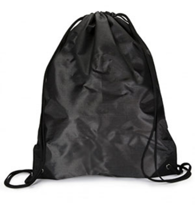 Picture 1 of Black Drawstring Backpack