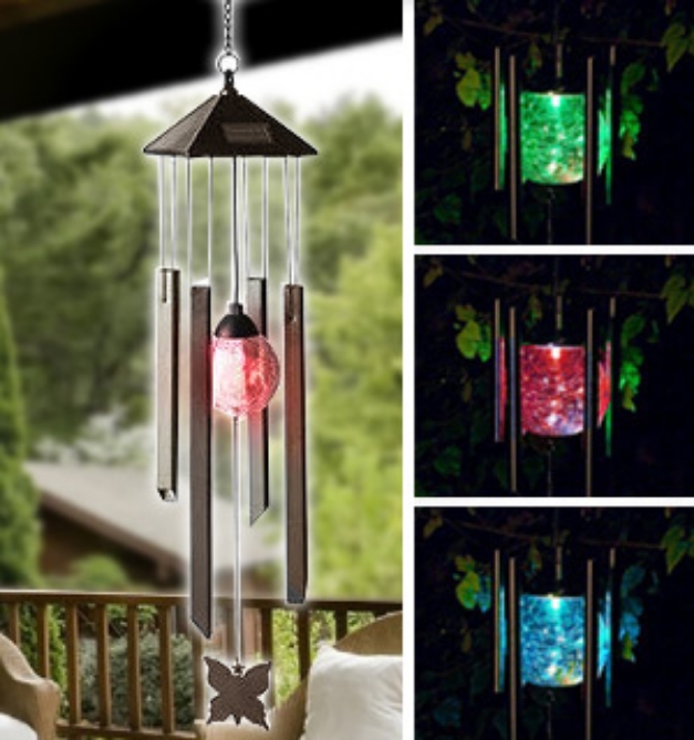 Picture 1 of Solar Power Wind Chime With Soothing Color Changing Light