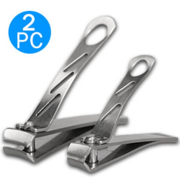 Picture 1 of Wide Jaw Curved Cut Nail Clippers - 2 Pc
