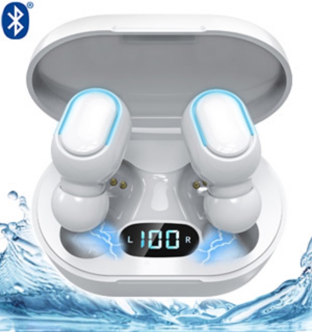 Picture 1 of Aquas Waterproof True Wireless Earbuds with Smart Display Charging Case