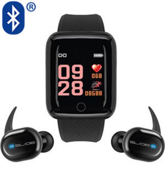 Picture 1 of Fitness Tracker Smart Watch and True Wireless Earbuds Set by Slide