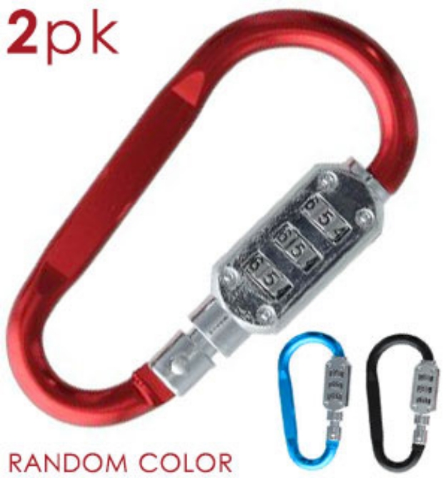Picture 1 of LatchLink Combination Lock Carabiner 2pk