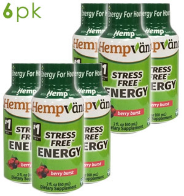 Picture 1 of Stress Free Energy w/ Hemp Seed Extract - 6-Pack of Berry Burst