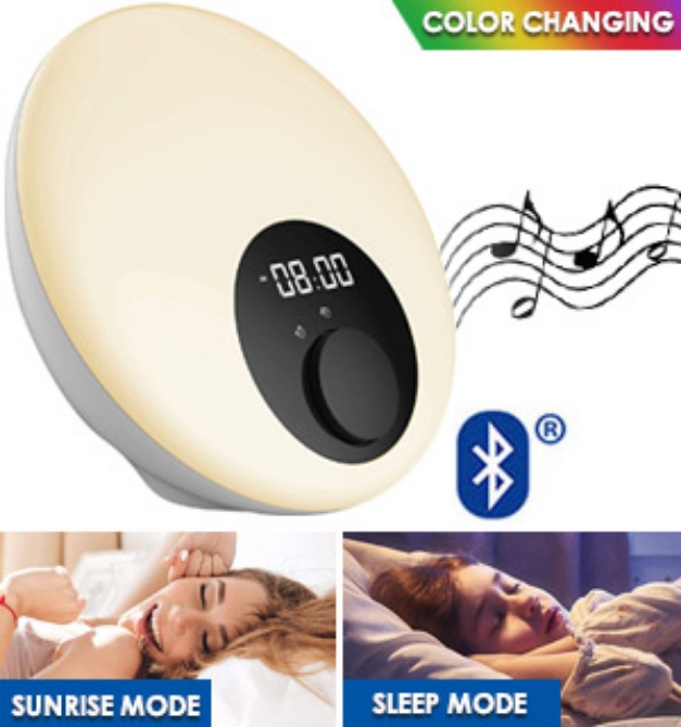 Picture 1 of Wake-Up Light Alarm Clock with Bluetooth Speaker