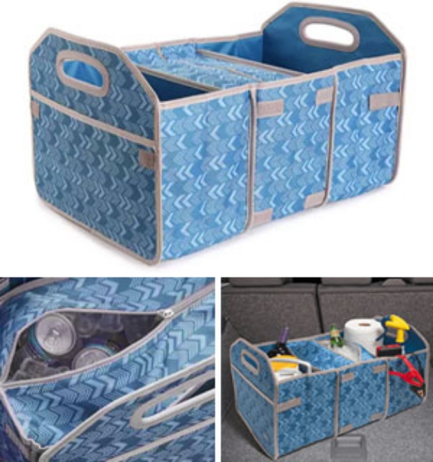 Picture 1 of Portable Trunk Organizer with Insulated Cooler