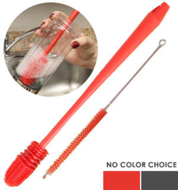 Picture 1 of Silicone Bottle Brush Cleaner Set with Straw Cleaner
