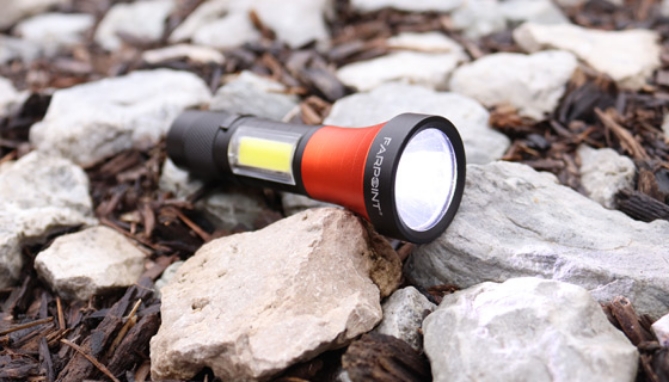 Picture 2 of 300 Lumen Rechargeable Tactical Micro Flashlight With Top And Side Beams