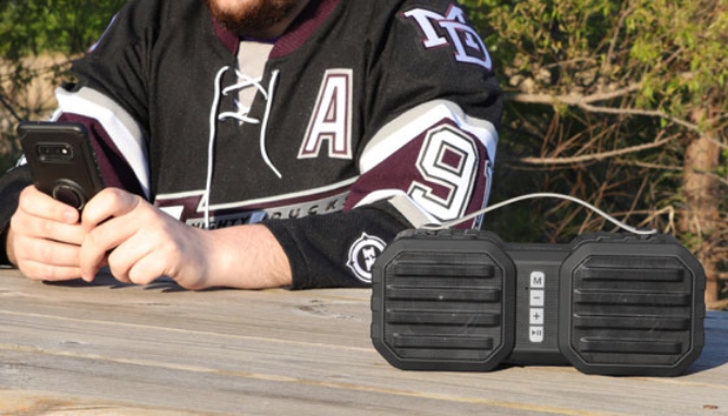 Picture 2 of The Ranger: Rugged Bluetooth Speaker with Phone Holder